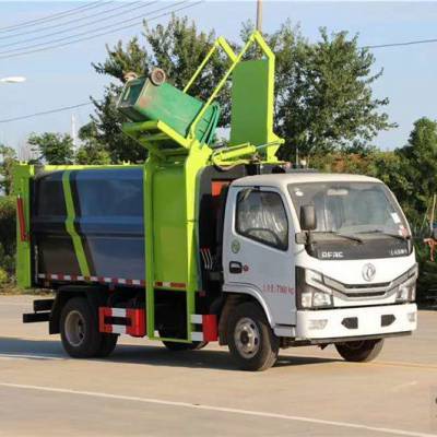 国六东风多利卡挂桶式垃圾车 高效环保的城市环卫解决方案